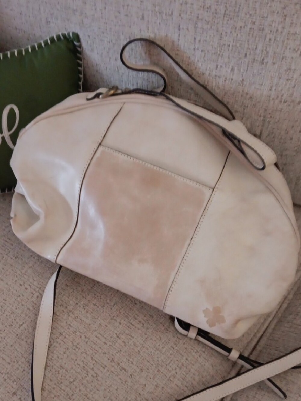 Patricia Nash Cream Embossed Dome Shoulder Bag - Picture 4 of 6
